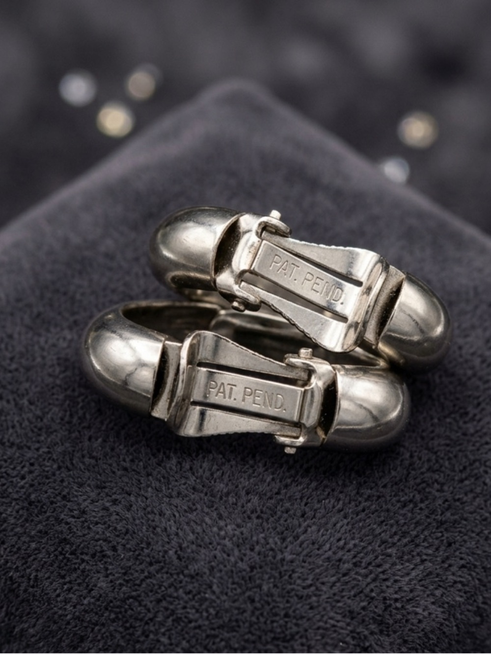 Pat.pend Silver vintage earrings- Pat. Pend.